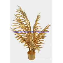 Customized Artificial Plant Plastic Golden Areca Pearl Palm Tree for Christmas Decoration (51151)